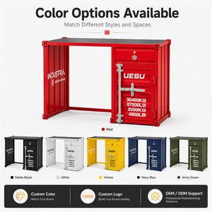 Meuble de rangement latéral de bureau HONGYAN en fer, style conteneur, 120/140/160cm, écologique et durable <span class=keywords><strong>pour</strong></span> bureau, ordinateur <span class=keywords><strong>portable</strong></span>, studio, commerce de détail - Product Image 4
