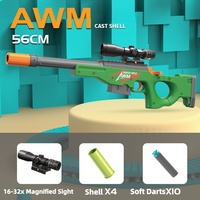 Горячая новинка: Игрушечный пистолет AWM с ручной выдачей гильз, стреляющий мягкими пулями и поролоновыми дротиками. Реалистичная стрельба, игрушка для игр на улице, подарок для детей и взрослых.