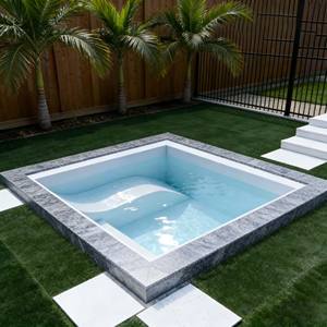 Mini Piscina Spa con Calefacción, Piscina Infantil para Jardín, de Fibra de Vidrio, Color Personalizable, Resistente a los Rayos UV, a la Corrosión y a las Grietas - Product Image 4