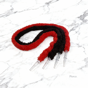 Tuyaux en plastique pour narguilé en flanelle rouge et noire, accessoires pour narguilé, narguilé, tabac, salon de fumeurs, fournitures pour fumer - Product Image 1