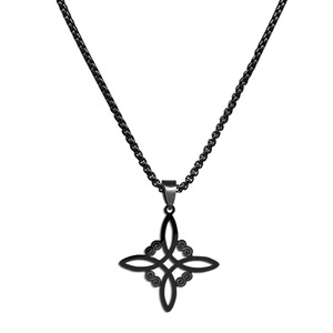 Acier inoxydable <span class=keywords><strong>Sorcière</strong></span> Noeud Pendentif Collier Charme Or/Argent Unisexe Sorcellerie Irlandaise Noeud Pendentif Amulette Collier Bijoux - Product Image 5