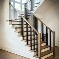 Main courante d'escalier extérieure moderne en aluminium de marque UALU, haute résistance, antirouille, résistante à l'eau, installation facile, pour bâtiments résidentiels