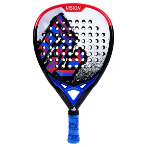 Raquettes de padel professionnelles haut de gamme personnalisées 3K 12K 18K Raquette de padel en fibre de carbone pour l'entraînement et le joueur de tennis