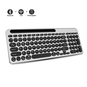 Combo de Teclado y Ratón Inalámbrico Silencioso con Bluetooth, Recargable, Ultra Delgado, Tamaño Completo, 99 Teclas, con Teclado Numérico - Product Image 2