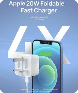 20W USB C sạc cắm và 1m SạC Nhanh Cáp cho <span class=keywords><strong>iPhone</strong></span> tương thích gan Chất liệu Sạc nhanh cho <span class=keywords><strong>iPhone</strong></span> - Product Image 4