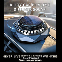 Diffuseur d'arômes solaire rotatif en alliage pour voiture, diffuseur d'aromathérapie en bois naturel, parfum de tableau de bord avec huile essentielle liquide