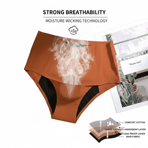 Ropa Interior Menstrual Sin Costuras Hygieia, Cintura Media, Sin Costuras Visibles, Bragas Menstruales de 4 Capas a Prueba de Fugas, Bragas Fisiológicas, <span class=keywords><strong>Culotte</strong></span> Mensuelle - Product Image 3