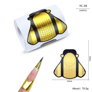 500 pièces/rouleau de papier de forme de pointe de Gel d'ongle PVC autocollant acrylique Gel UV Extension d'ongle rouleau de papier de forme d'ongle - Product Image 6