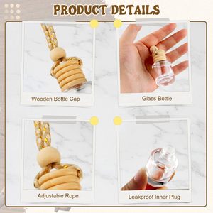 Wholesale 8ml Round Glass <b>Car</b> Perfume Bottle with Screw Cap <b>Decal</b> Surface and Multi-Printing Options - Product Image 3