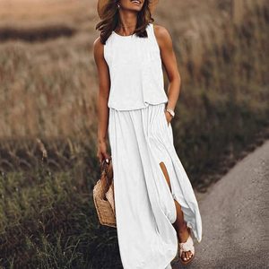 <span class=keywords><strong>Abbigliamento</strong></span> da <span class=keywords><strong>Donna</strong></span> Abito <span class=keywords><strong>Elegante</strong></span> di Stile da <span class=keywords><strong>Donna</strong></span> Senza Maniche con Spacco Tinta Unita <span class=keywords><strong>Casual</strong></span> da Lavoro - Product Image 6
