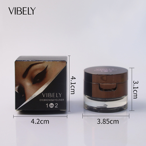 Bubuk alis Vegan 2 in 1 pigmen tinggi Eyeliner tahan lama berwarna 3D penambah alis mata <span class=keywords><strong>Gel</strong></span> Eyeliner dengan kuas - Product Image 5