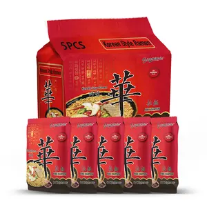 [SINOMIE] Macarrão Ramen Fabricante HALAL Cogumelo Carne Sabor 5pcs Macarrão Coreano Sopa Ramen