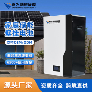 แบตเตอรี่เก็บพลังงานสำหรับบ้านแบบติดผนัง LiFePO4 51.2V 5.12kWh ระบบไฮบริดกริดออลอินวัน - Product Image 3