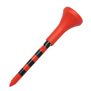 Tees de golf personnalisables HYT-17 durables de 70 mm avec manchon en plastique double couche et support de balle en plastique souple, tees de golf préfabriqués - Product Image 2