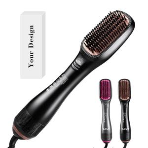 0728 Ionic Hot Air Straightener Brush 2 in 1 Blow Dry Hair Comb One Step Wet Styling Tool Ladies Daily Device - Product Image 4