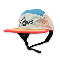 Casquette de Surf Homme Plate à 5 Panneaux avec Trous Latéraux Découpés au Laser Respirante Anti-UV Personnalisée en Gros pour l'Équitation et le Camping