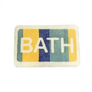 Hot Selling Dark Green Flannel Memory Foam Non-slip Wide Edge Bathroom Mat for Bathroom Kitchen Door Rugs