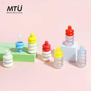 Emballage de gloss à lèvres avec logo personnalisé et porte-clés, emballage d'huile à lèvres de 3,5 ml, design d'emballage, tubes en plastique à bouchon à vis mignons, vente en gros d'usine - Product Image 3