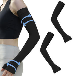 Manicotti a compressione per <span class=keywords><strong>braccia</strong></span> a punta aperta, traspiranti, unisex, a pressione graduata, per sollievo dal linfedema e uso multisport - Product Image 3