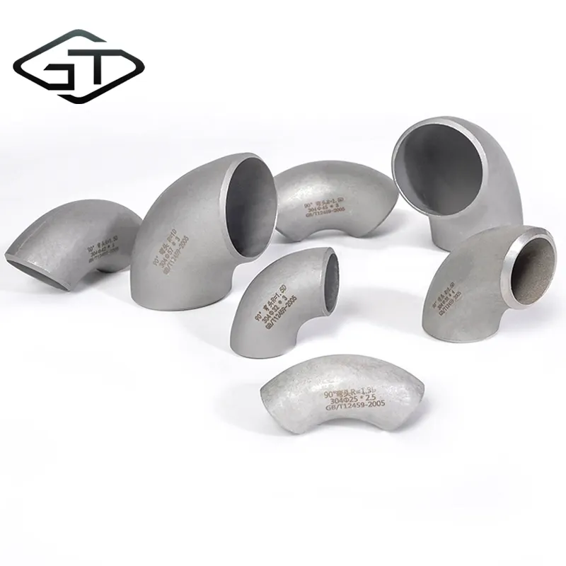 1.4462 stainless steel pipe fitting long radius metal butt weld elbow tube sr 20" 45 90 180 angle degree pn6 Seamless elbow