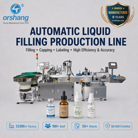 Machine d'étiquetage et de bouchage automatique d'huiles essentielles Orshang en promotion, 50-200 ml, moteur servo, anti-goutte, haute précision 1%