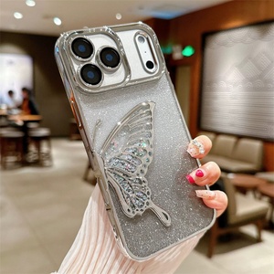 เคสโทรศัพท์ลายการ์ตูน 3 มิติ แบบพิมพ์อิเล็กทรอนิกส์ ลายผีเสื้อ ทรายไหล สำหรับ iPhone 17 16 15 14 13 12 11Pro Max Plus  วัสดุ TPU - Product Image 4
