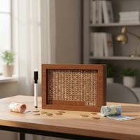 Boîte de dépôt moderne en bois massif écologique - QM D36