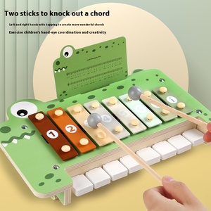 Xilófono de Educación Temprana de estilo caliente para niños y niñas cocodrilos tocando INSTRUMENTO DE <span class=keywords><strong>Piano</strong></span> Juguetes plataforma de música de percusión - Product Image 2