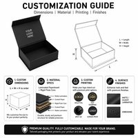 Boîte cadeau magnétique noire de luxe, emballage en papier pliable, boîte en carton avec fermeture magnétique pour les boîtes cadeaux de mariage et d'anniversaire