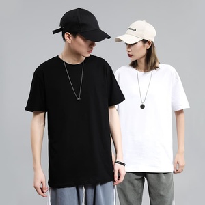 เสื้อยืดคอกลมแขนสั้นผ้าฝ้ายซักแล้ว 190 กรัม เสื้อยืดพื้นฐานสไตล์วินเทจเนื้อนุ่ม - Product Image 1