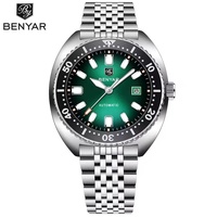 Montre mécanique de luxe pour homme BENYAR 5211 NEW 42MM, dégradé, acier inoxydable, lumière nocturne, automatique, plongée