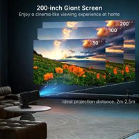 Mini Proyector LCD 1080P con WiFi, Compatible con 4K, Portátil, 300 ANSI, Corrección Trapezoidal Automática Vertical, Altavoz de 5W, Aplicaciones Integradas, Rotación de 180°