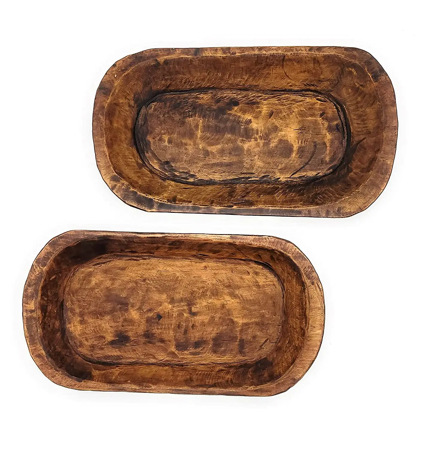 Wooden Dough Bowls Wholesale- Farmhouse Brown Rustic Wooden Dough Bowls Wooden Dough Bowl for Candle