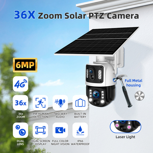 Ubox EU 4G Kim Loại 3MP + 3MP 36X Zoom Quang Học Ống Kính Kép Năng Lượng Mặt Trời Máy Ảnh 15600MAh An Ninh Máy Ảnh PIR Phát Hiện Chuyển Động Ánh Sáng Còi Báo Động Ip66 - Product Image 2