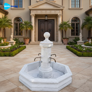 <span class=keywords><strong>Fontaine</strong></span> de <span class=keywords><strong>jardin</strong></span> de style européen post-moderne, sculptée à la main, en pierre calcaire blanche, résistante à l'eau, durable, garantie 5 ans - Product Image 3