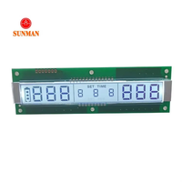 9-Digit Dual-Height TN Segment LCM Lampu Latar Putih 3-Wire Serial 3.0-4.5V untuk Kontrol Timer SMS09113