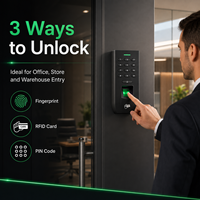 Su geçirmez IP66 SF5 Metal Bağımsız Kasa Biyometrik Parmak İzi Kodu Erişim Kontrolü Zaman Takibi
