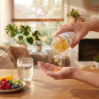 Bouteille en plastique PET de qualité alimentaire 175 ml 180 ml 200 ml Contenant pour pilules de vitamines avec couvercle à vis blanc pour compléments alimentaires