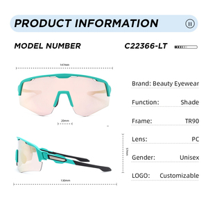 <span class=keywords><strong>Gafas</strong></span> <span class=keywords><strong>de</strong></span> Sol Deportivas con Protección UV400, Antiviento, para Ciclismo y Running, con Logotipo Personalizado, para Hombre - Product Image 3