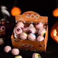 Asian Snacks Gummy Candy Wholesale Fruity Strawberry & Watermelon Flavor 3D Eyeball 50 Pills Box Packaging Children's Snacks