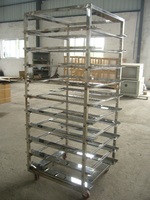 Stockage des aliments Cuisson Mobile Pâtisserie Boulangerie Chariot Gâteau Pain Refroidissement Plaque En Acier Inoxydable Rack Cuisine Chariot Avec Roues pour Plateau