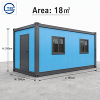 Maison préfabriquée modulaire portable de 20 pieds, démontable, mobile, pour bureau