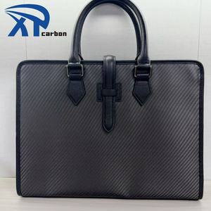 Porte-documents pour hommes légers de vente chaude porte-documents en fibre de carbone en cuir sergé souple personnalisé - Product Image 5