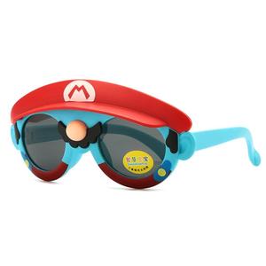 แว่นตากันแดดโพลาไรซ์แว่นตาซิลิโคนเด็กป้องกันรังสียูวีการ์ตูนการประมวลผลที่กําหนดเอง <span class=keywords><strong>Super</strong></span> <span class=keywords><strong>Mario</strong></span> เด็ก <span class=keywords><strong>PC</strong></span> ผู้หญิง TAC สีเหลือง - Product Image 5