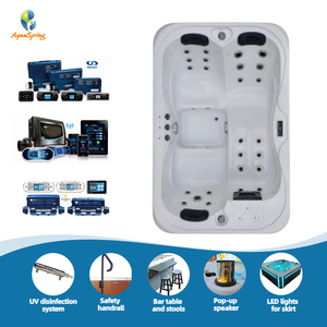 Bon marché Prix et Haute Qualité 3 Personne Style Moderne Bain à Remous Acrylique Jacuzzier Jardin Spa Baignoires pour Extérieur Jardin Hôtel - Product Image 2
