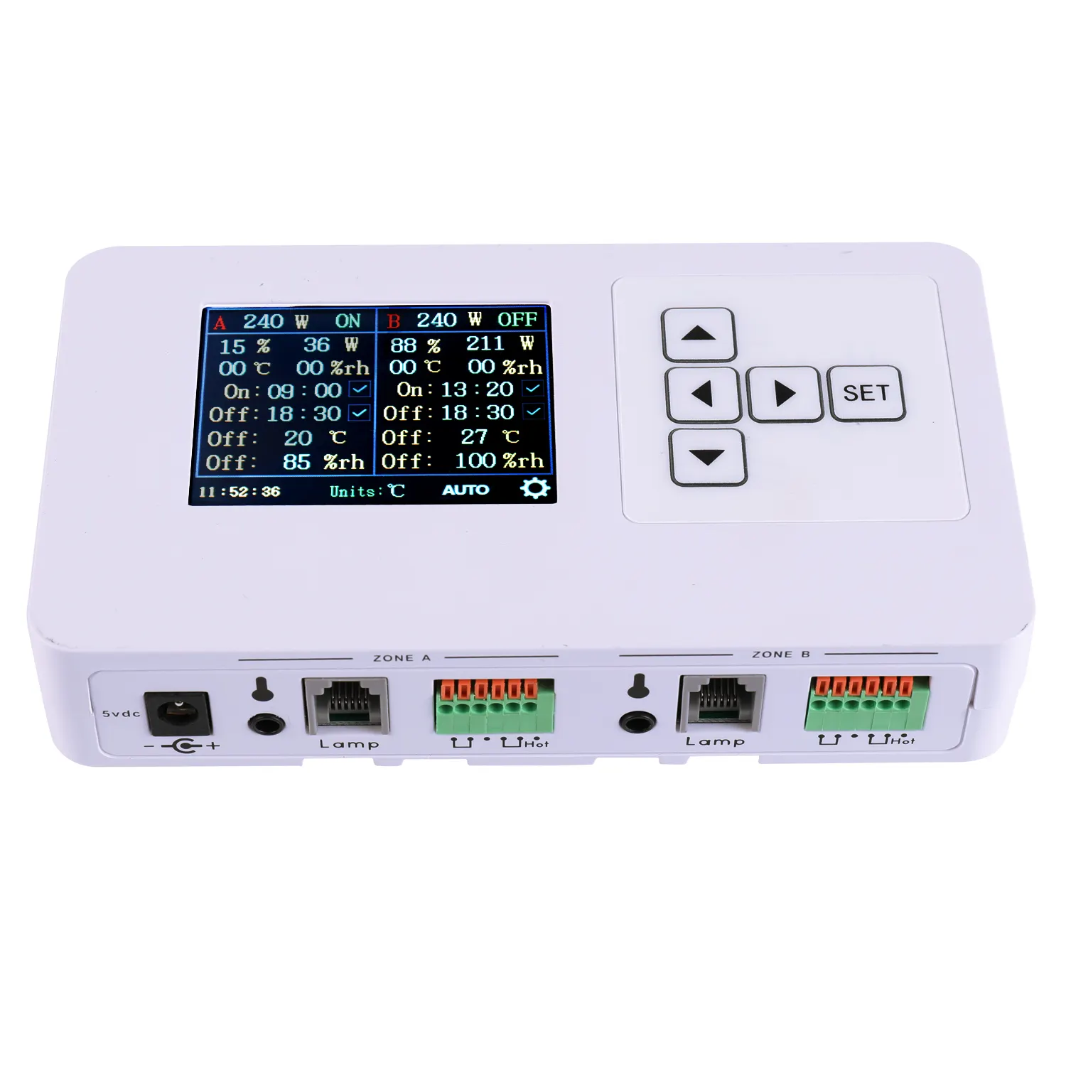 RJ 14 Smart BT Controller Raybow LED Grow Light Controller 640W 720W 1000W Timing Dimming Controller with Temp Humidity Sensors