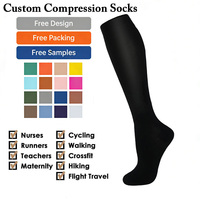 Chaussettes de compression hautes performance 20-30 mmHg graduées pour l'entraînement sportif