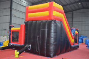Château <span class=keywords><strong>gonflable</strong></span> commercial à thème super-héros avec toboggan double et grande structure de saut pour enfants - Product Image 6