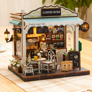 <span class=keywords><strong>Casa</strong></span> <span class=keywords><strong>de</strong></span> <span class=keywords><strong>Muñecas</strong></span> <span class=keywords><strong>en</strong></span> Miniatura, Cafetería, Rompecabezas 3D <span class=keywords><strong>de</strong></span> <span class=keywords><strong>Madera</strong></span> <span class=keywords><strong>para</strong></span> Armar, Juguete Educativo - Product Image 1