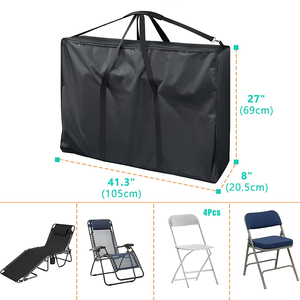 كرسي صالة بدون جاذبية 600D للخدمة الشاقة مع 8 \ "Wx27 \" H سحاب متحرك إضافي - Product Image 2